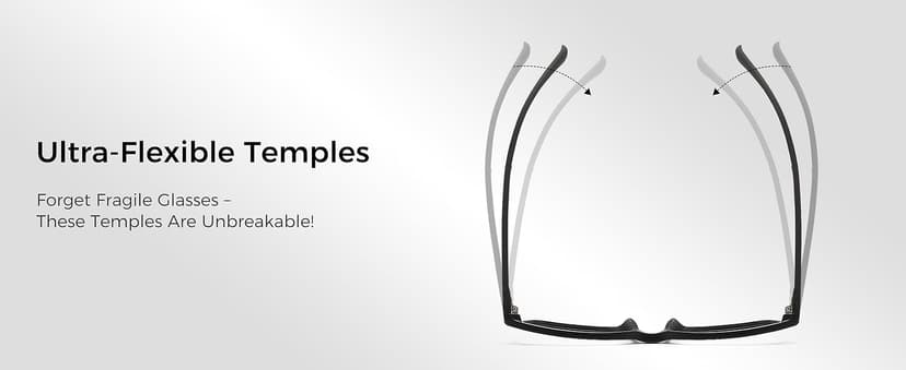 ANRRI Blue Light Blocking Glasses, Anti Eyestrain Lens Lightweight Frame Eyeglasses, Black, Men/Women