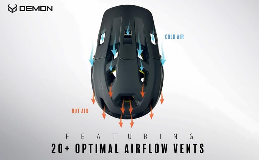 Demon United Podium X MIPS Full Face Mountain Bike Helmet- Removable Fit Pad Options- Advanced Venting System-Lightweight - Fullface DH BMX MTB Helmet