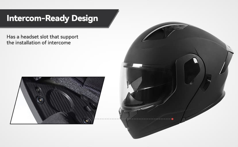 Adult Modular Motorcycle Helmets, DOT Approved Flip up Dual Visor Full Face Helmet for Men Women Moto ATV UTV Snowmobile ADV Four Wheeler Street Bike with Gloves & Mask