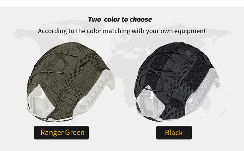 IDOGEAR Tactical Helmet Cover for Fast Helmet camo Helmet Cover for Airsoft Helmet in Size M/L, Military Paintball Hunting Shooting Gear - 500D Nylon - Without Helmet