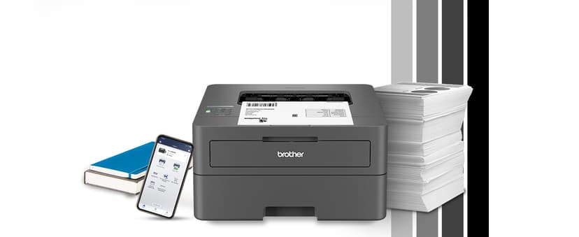Brother HL-L2405W Wireless Compact Monochrome Laser Printer with Mobile Printing, Black & White Output | Includes Refresh Subscription Trial(1), Works with Alexa