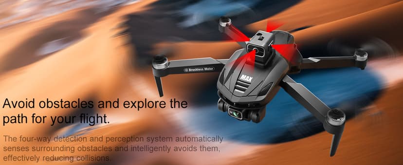 V168 Pro MAX GPS Drones with Camera for Adults 4K, RC Drone with 4.5" HD Screen on Controller, 60 Mins Flight, Long Range Transmission, 360° Obstacle Avoidance, Follow Me, Auto Return, Brushless Motor, QuickShots, Lightweight and Foldable Quadcopter for Beginner Toy Gifts