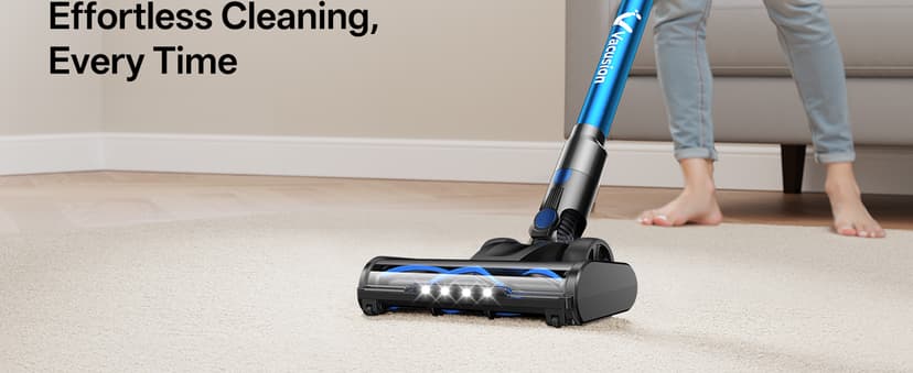 Cordless Vacuum Cleaner, 8-in-1 Cordless Stick Vacuum Cleaner with 3 Suction Modes, Up to 45mins Runtime, Rechargeable, Self-Standing, Wireless Vacuum Cleaners for Home Pet Hair Carpet Car Hard Floor