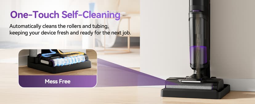 Twotoo Wet Dry Vacuum Cleaner 16,000Pa,45Mins Runtime Cleaning Area 2,600 ft²,Cordless Vacuum Cleaner, Cordless Vacuum and Mop All in One,for Hard Floors Sticky Messes and Pet Hair,W15 Set
