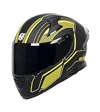 HAX Force Aerodynamic Full Face Helmet for Street & E-Bikes DOT & ECE Certified - Enhanced Dual Visor, Adult Size, Pinlock Ready Matte Black Red M