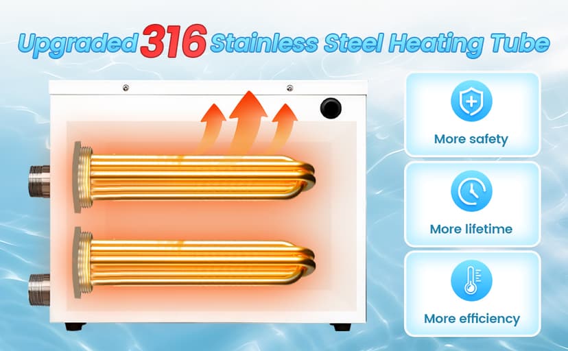 Electric Pool Heater for Inground & Above Ground Pools 11KW 220V, Hot Tub Heaters with Digital Touch Screen, SPA Water Thermostat Swimming Pool Warmer