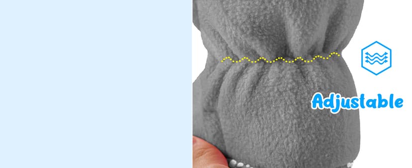 Pro Goleem Fleece Baby Booties, Warm Cozy Baby Slippers, Stay On Sock Shoes, Easy to Put on, Unisex Baby Gifts, Soft Non-Slip Adjustable Newborn Boots for Boys and Girls