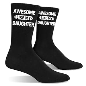 VICRAZY Christmas Gifts, Stocking Stuffers for Dad, Mom, Grandpa & Sister from Daughter, Son – Funny Socks for the Family