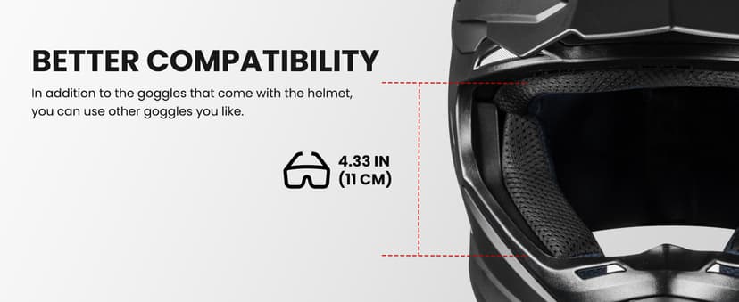 ILM Adult Dirt Bike Helmets Men Women Motocross ATV Off Road Helmet with Goggles Gloves Mask DOT Model WS901