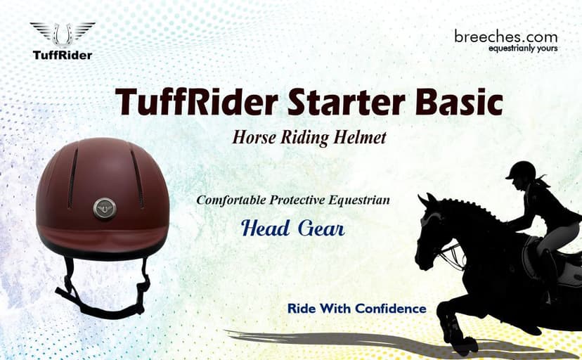 TuffRider Starter Basic Horse Riding Helmet | Comfortable Protective Equestrian Head Gear - SEI Certified