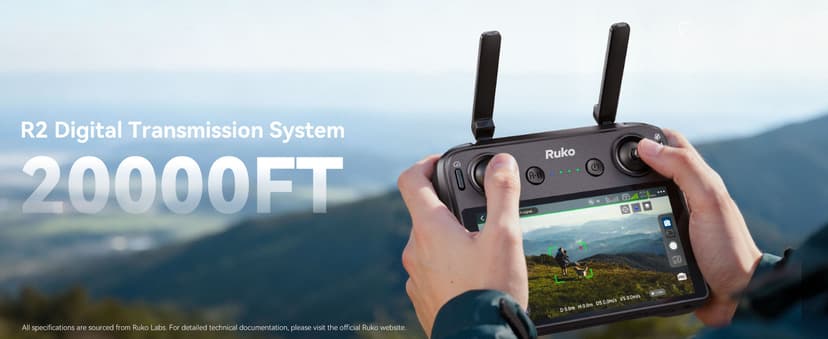 Ruko U11MINI 4K (RC3), Professional 8K Drone with 5.5" Touchcreen, Drones with camera for Adults 4K Video, 3-Axis Gimbal, 20000ft FPV Transmission, Under 249g FAA Exempt, Beginner (64-Min Flight)