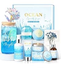 Spa Gift Baskets for Women, Vanilla Coconut Bath and Body Gifts Set for Women, Home Spa Self Care Gift, Relaxing Bath Set for Mom Wife Sister Friends Sister Girlfriend, Mother’s Day Thank You Gifts