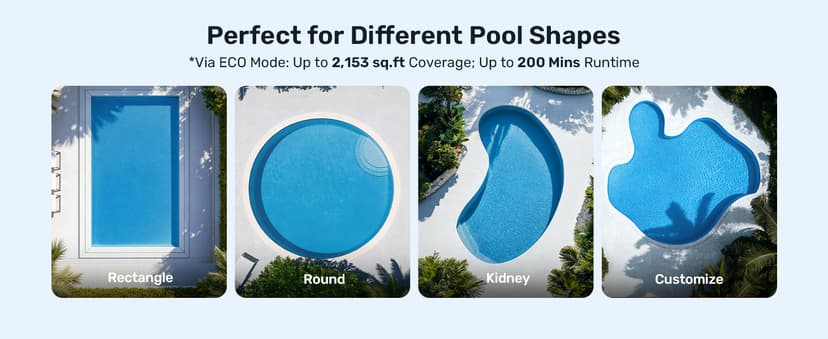 Gosvor LiteVac G1 Pool Vacuum, Wall & Waterline Cleaning, Double Filtration, 150-Min Battery Life for Smart Mode, 200-Min Battery Life for ECO Mode, Smart Navigation, with APP, Orange