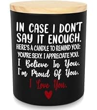 TEEZWONDER Anniversary Wedding Gifts for Women Men - Long Lasting Vanilla Lavender Candle 10 Oz - Birthday Romantic Gifts for Him Her, Girlfriend Boyfriend Birthday Gift Ideas, Gift for Husband Wife