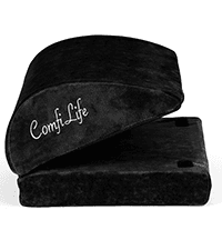 ComfiLife Foot Rest for Under Desk at Work – Adjustable Desk FootRest for Office Chair, Gaming Accessories – Ergonomic Teardrop Design for Back, Hip & Leg Pain Relief – 100% Memory Foam (Black)