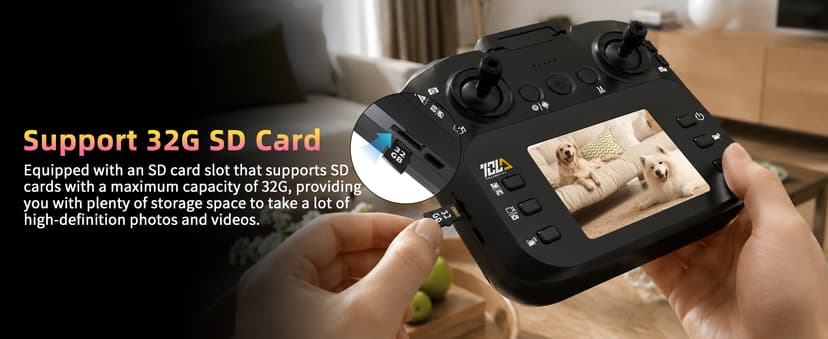 Drone with Camera for Adults 4K LCD Screen RC FPV Drone with Brushless Motor Live Video UHD, Drones for Adult Foldable Mini Quadcopter for Beginner 360° Flips, Support 32G SD Card MAX Under 250g Gifts
