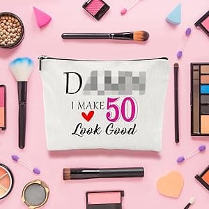 50th Birthday Gifts for Her Funny Happy 50th Birthday Decorations for Women 50 Year Old Gifts for Woman 50 and Fabulous Gift for Woman Sister Mom Best Friend Wife - Coffee Mug Makeup Bag Toilet Paper