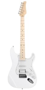 Ktaxon DIY Electric Guitar Kit with Mahogany Body, Full Size 6-String Electric Guitar Kits W/Maple Neck, Shoulder Strap, SSS Pickups, All Accessories Included, Wood Color (KST)