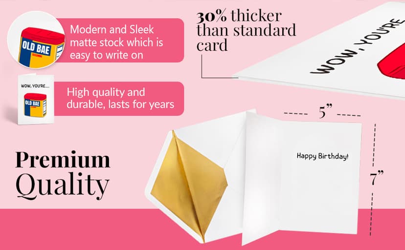 Funny Birthday Card for Men or Women - for Boyfriend, Girlfriend, bf, gf, Husband, Wife, Sister, Brother, etc | for him or her - Gag joke gift | 21st 25th 30th 40th 50th 60th 65th 70th