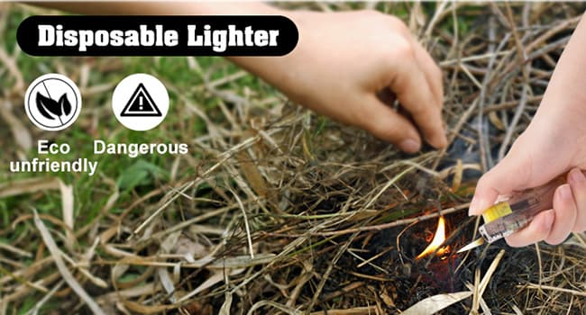 LcFun LcFun Waterproof Electric Dual Arc Lighter USB Rechargeable Outdoor Windproof Flameless Plasma Lighters for Camping, Hiking, Adventure, Survival Tactical Gear Stocking Stuffers Gifts for Men