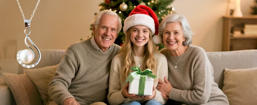 YEETONDA Granddaughter Necklace - Granddaughter Gifts from Grandma, Graduation Gifts for Her, Birthday Christmas Confirmation Wedding Keepsake Jewelry gifts for Granddaughter Teen Girls, Sterling Silver Freshwater Pearl Necklace