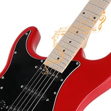 GLARRY Full Size Electric Guitar for Music Lover Beginner with 20W Amp and Accessories Pack Guitar Bag (RED, Left Handed 39")