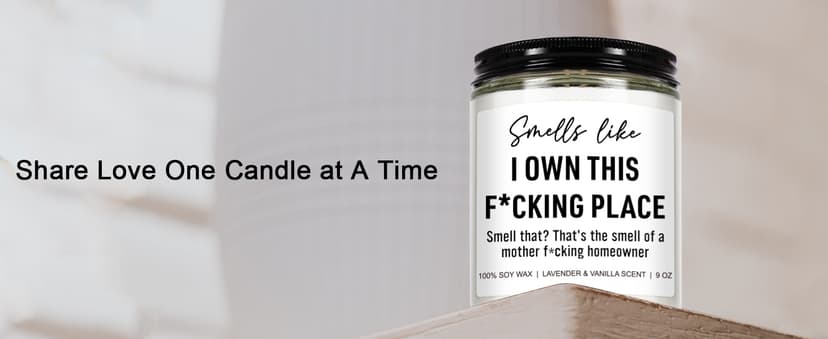 Funny Scented Candle, House Warming Gifts New Home, Housewarming Gifts for Women, Men, Couple, New Homeowner - First Apartment Essentials - Closing Presents for Home Buyers - 9 oz