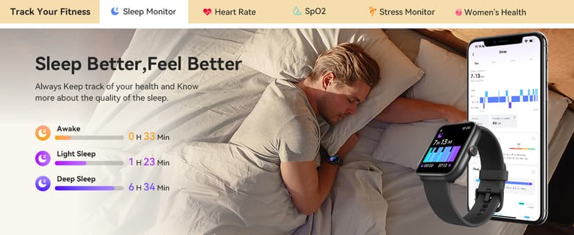 Smart Watch for Women Men, Smartwatch for iPhone & Android Bluetooth (Answer/Call) Built-in Alexa, 1.91" HD Fitness Tracker with 105+ Sport Modes, IP68 Waterproof, Sleep/Heart Rate/SpO2/Stress Monitor