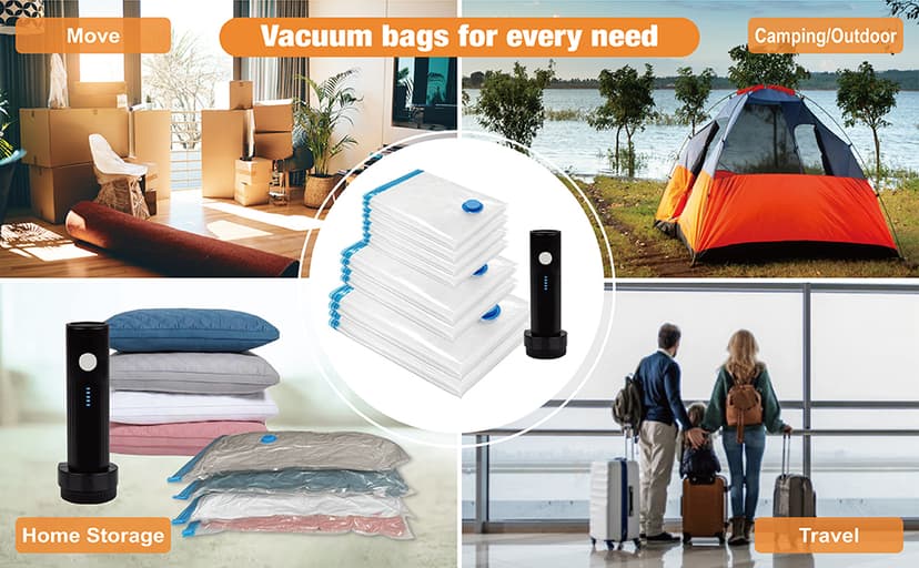 15 Space Saver Bags with Electric Pump