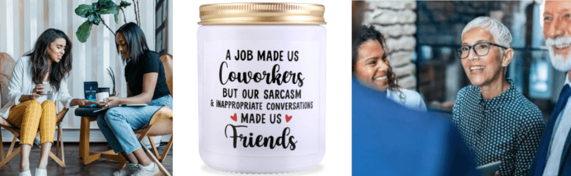 Soy Wax Lavender Candles - Retirement & Going Away Gifts for Women & Men, Funny & Farewell Gifts for Coworkers, Birthday Candles Included