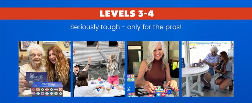 The Uzzle 3.0 Board Game, Family Board Games for Children & Adults, Block Puzzle Games for Ages 4+