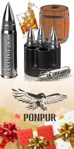 Gifts for Men Dad, Whiskey Stones, Him Husband Boyfriend Gifts for Birthday Anniversary Christmas, Unique Wedding Housewarming Gifts for Men Who Have Everything, Cool Stuff Gadgets for Dad Grandpa