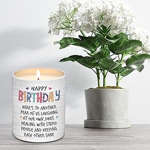 Unique Birthday Gifts for Women Friendship - Gifts for Best Friend Woman, Happy Birthday Candles for Bestie - BFF Gift for Women, Happy Birthday Gift for Friend Scented Candles