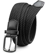 CHAOREN Leather Braided Belts for Men 2 Pack - 1 1/8" Leather Belts in Package Box - Versatile Style Solution