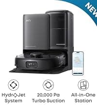 eufy L60 Robot Vacuum with Self Empty Station, Hair Detangling Technology, Up to 60 Days Hands Free Cleaning, 5,000 Pa Suction, Remove Hair, Dust