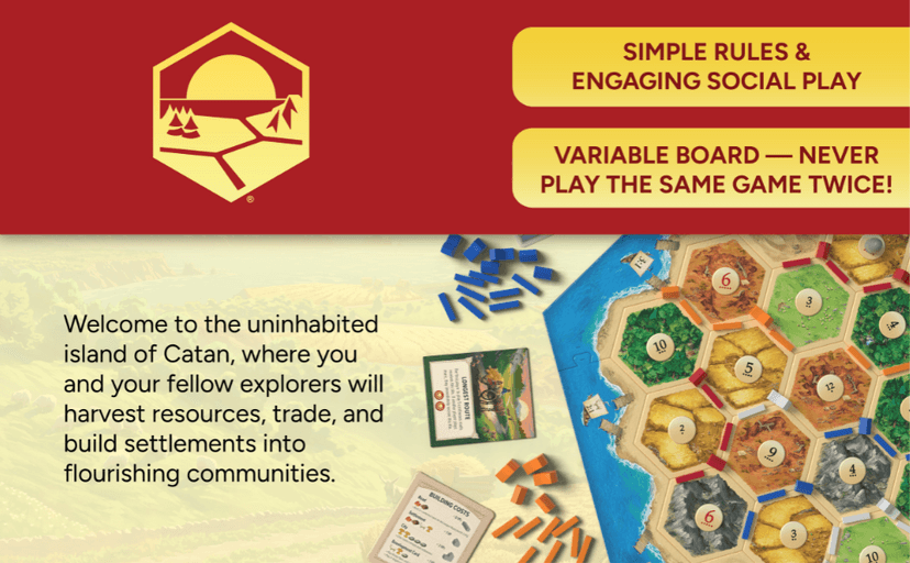 CATAN Board Game (6th Edition) Trade, Build & Settle in the Classic Strategy Game for Family, Kids & Adults, Ages 10+, 3-4 Players, 60-90 Min Playtime