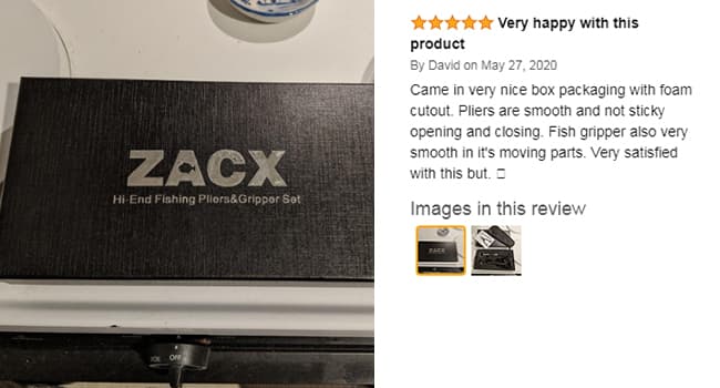 ZACX Fish Lip Gripper Pliers - Upgraded Muti-Function Hook Remover and Split Ring Pliers for Fly Fishing, Ice Fishing, Fishing Gear - Gift for Men (Package B)