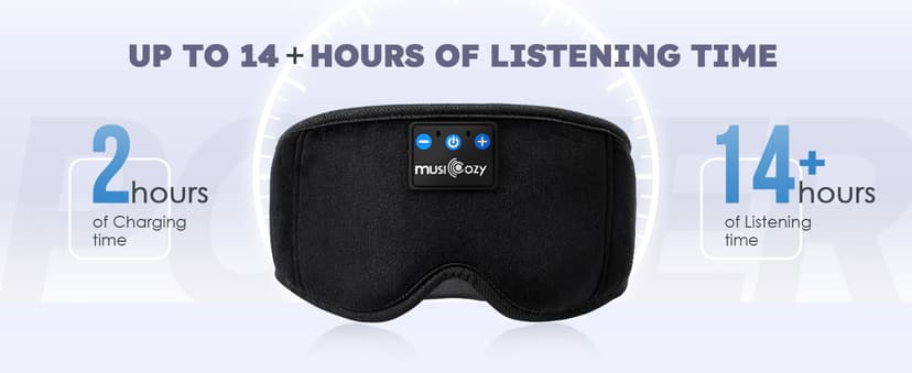 MUSICOZY Sleep Headphones, Bluetooth 5.4 Sleep Mask Headband Headphones Sleeping Eye Mask, Wireless Music Earbuds Earphones with HD Stereo Speakers for Side Sleepers, Cool Gadgets Unique Gift