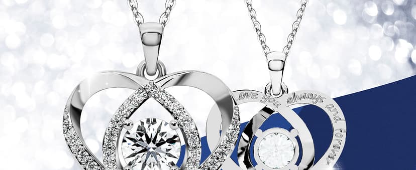 Heart Pendant Necklace for Her Moissanite Lab-Created Gem Jewelry for Women I Love You S925 Sterling Silver Gifts to Wife Girlfriend Mom Daughter Anniversary Birthday Christmas Valentines Day