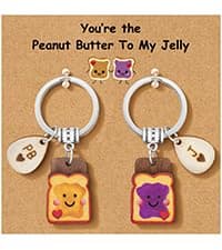 Next Chapter, New Home, Engagement, New Job, PBJ, 18 21 Birth, Loaf You, Thank You, Graduation Gifts, Couple, Friend, Retired PEALICIOUS Toast Keychain for Girls New Beginnings Congratulations Gifts B0FNQY48F8