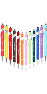 Rose Gold Funny Pens with Stylus Tip & Sayings for Back to School Essentials Home, Office, Teacher Supplies Zonon 12 Pcs Inspirational Pens, Motivational Ballpoint Pen Gifts for Women B0B4T388TH
