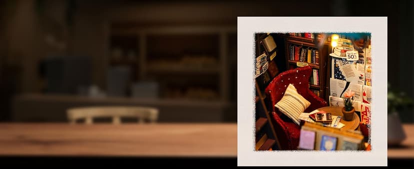 DIY Book Nook Kit with Music Box, Wooden 3D Puzzle Dollhouse with LED, Miniature House Kit Bookends for Adult and Teen, Bookshelf Decor, Creative Gift for Friends and Family. Soul Bookstore