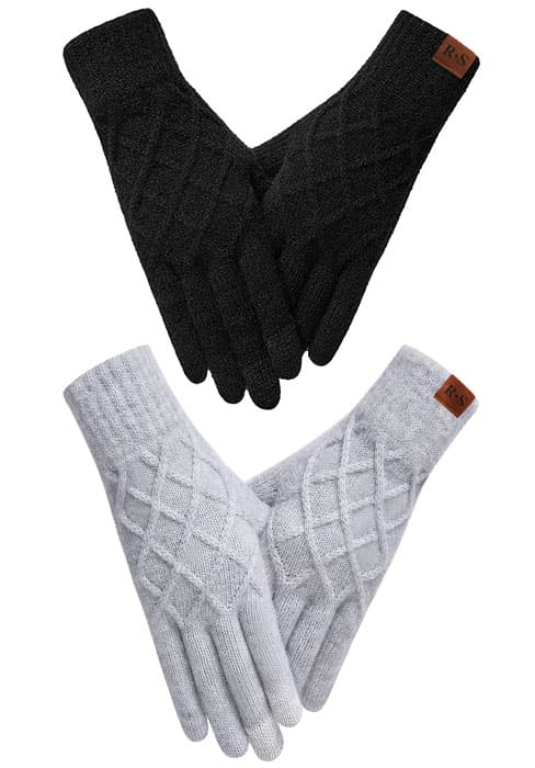 REACH STAR Winter Gloves for Women Touch Screen Thermal Lining Warm Gloves Cold Weather Christmas Gifts