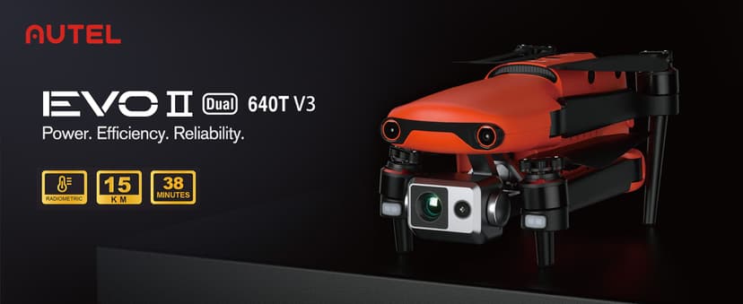 Autel Robotics EVO II Dual 640T V3, 640x512 Thermal Imaging Drone, Remote ID Supported, 0.8'' CMOS&50MP 8K RYYB Sensor,10+ Temp Measurement, D-RI Ranges, Thermal Analysis Tool, for Search&Rescue/Power Inspection/Public Safety/Hunting