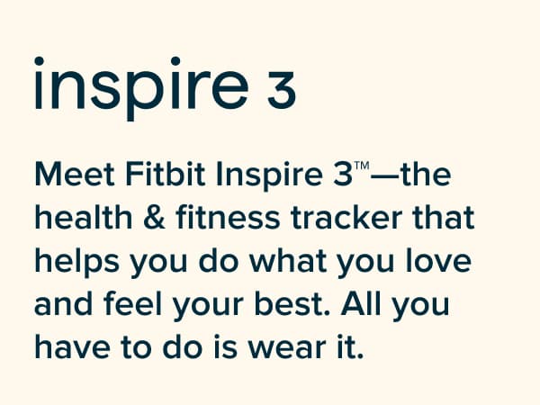 Fitbit Inspire 3 Health &-Fitness-Tracker with Stress Management, Workout Intensity, Sleep Tracking, 24/7 Heart Rate and more, Lilac Bliss/Black, One Size (S & L Bands Included)