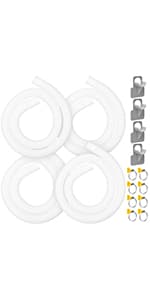 Pool Vacuum Hose With Swivel Cuff 1-1/2" Diameter 18FT Flexible Heavy Duty Pool Vacuum Cleaning Hose Perfect for Above&In Ground Swimming Pool