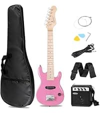 ZENY 39" Full Size Electric Guitar with Amp, Case and Accessories Pack Beginner Starter Package, Blue Ideal Christmas Thanksgiving Holiday Gift