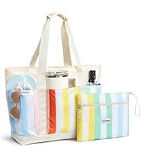 G4Free Beach Bag, Waterproof Sandproof Beach Tote Bag, Large Capacity Foldable for Women