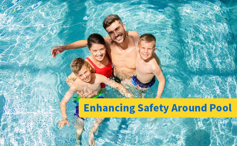 Pool Alarm with Remote Receiver, Pool Underwater Drown Monitor System, Battery Powered Poolside Alarms for Inground&Above Ground Pools, Kids Child Pets Swimming Pool Safety Guard fits up to 16x32sq.ft