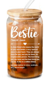 NewEleven Gift For Friends, Bestie - Birthday Gifts for Women Friendship - Unique Friendship Gifts For Women, Friend, Bestie, Bff, Soul Sister, Work Bestie - 16 Oz Coffee Glass